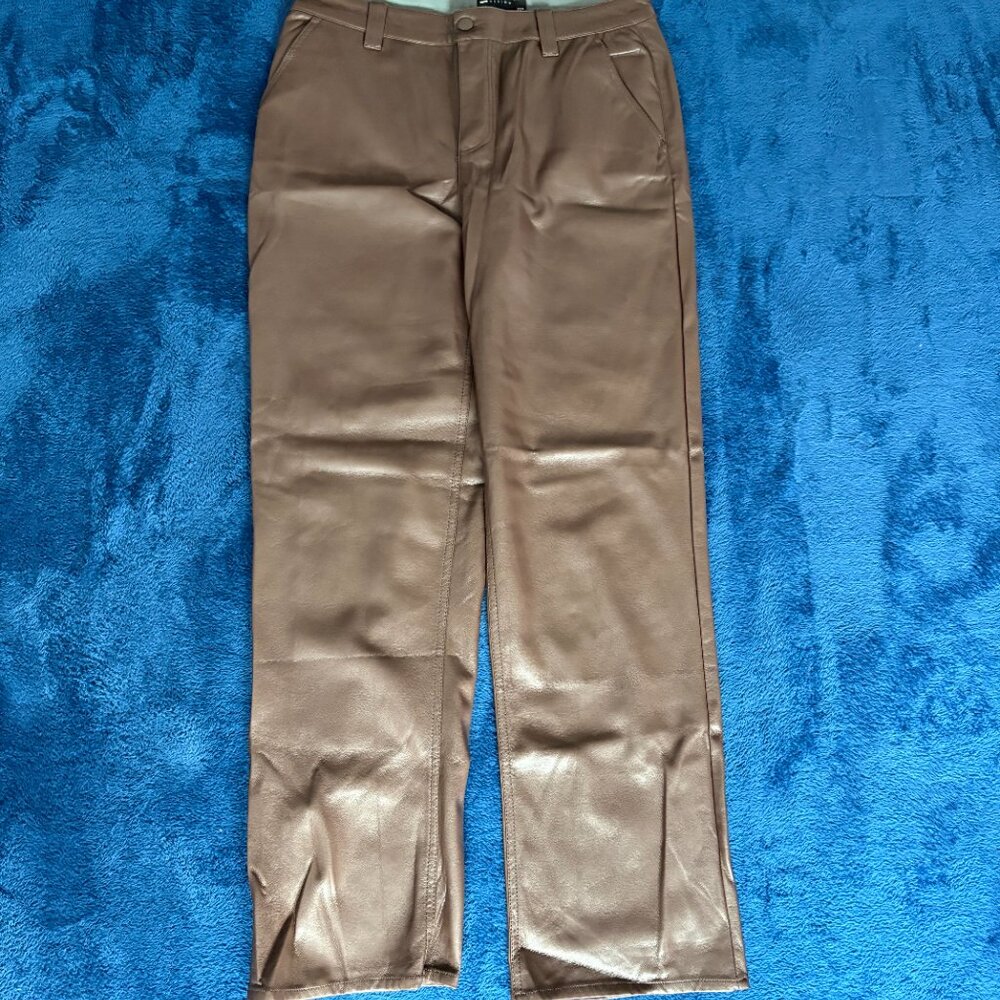 ASOS Brown Leather Pants Size 8